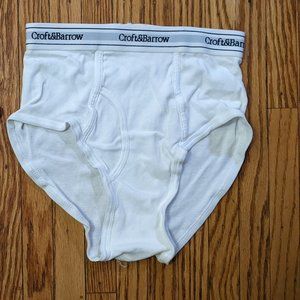 Croft & Barrow White Mens Briefs Size Small 6 Pairs